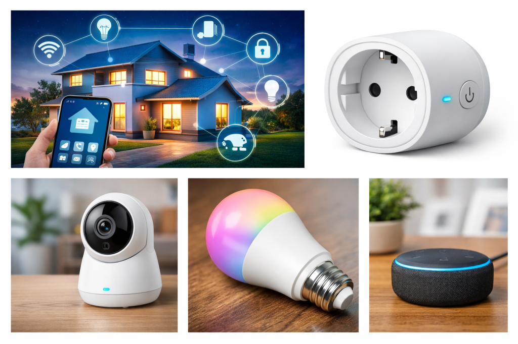 Imagen de algunos productos de domotica